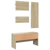 Set Mobili da Ingresso 4 pz Rovere Sonoma in Legno Multistrato 847921