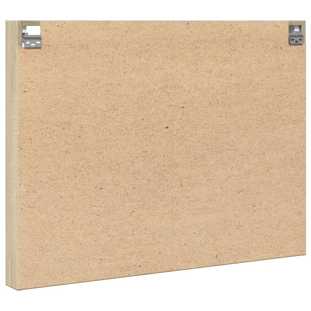 Armadietto Vetrina Rovere Sonoma 100x8,5x75cm Legno Multistrato 847935