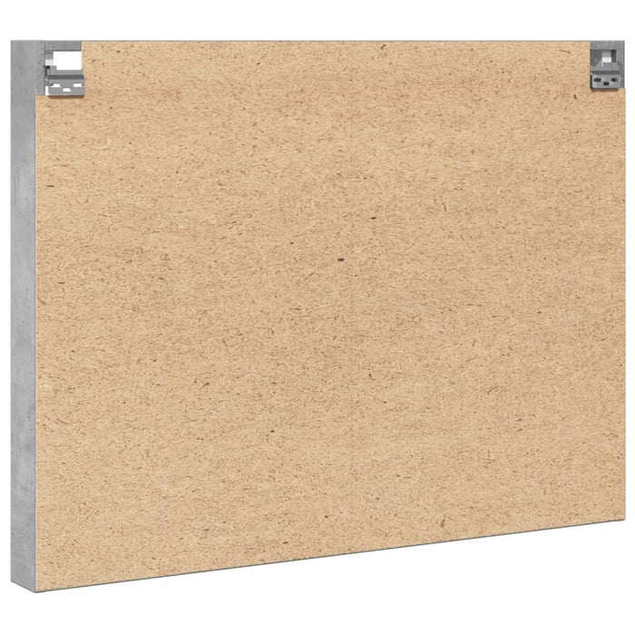 Armadietto Vetrina Grigio Cemento 100x8,5x75 cm Multistrato 847936