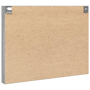 Armadietto Vetrina Grigio Sonoma 100x8,5x75cm Legno Multistrato 847938