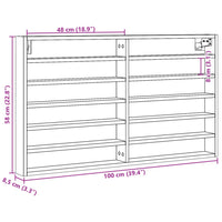 Armadietto con Vetrina Nero 100x8,5x58 cm in Legno Multistrato 847941