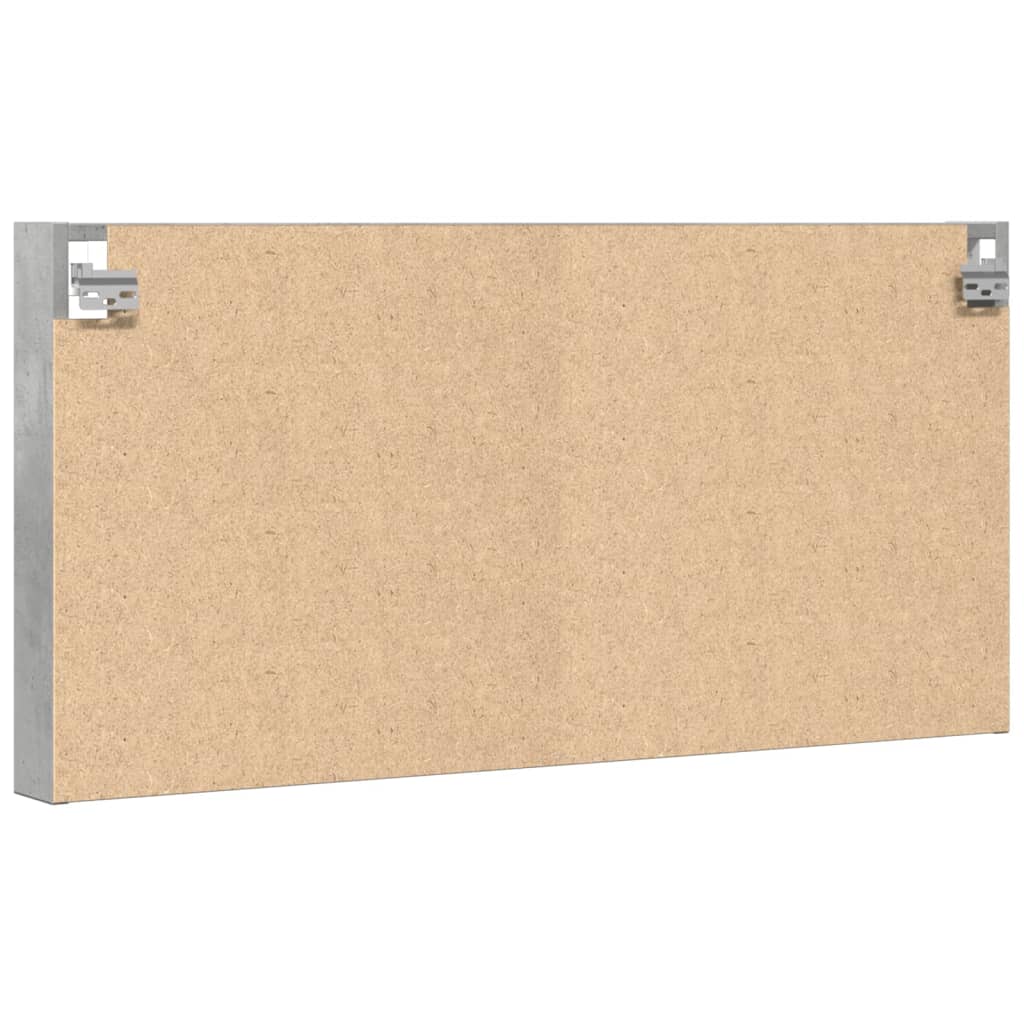 Armadietto Vetrina Grigio Cemento 100x8,5x50 cm Multistrato 847950