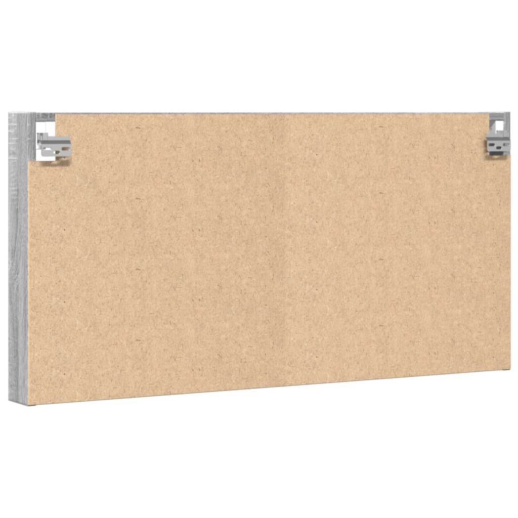 Armadietto Vetrina Grigio Sonoma 100x8,5x50cm Legno Multistrato 847952