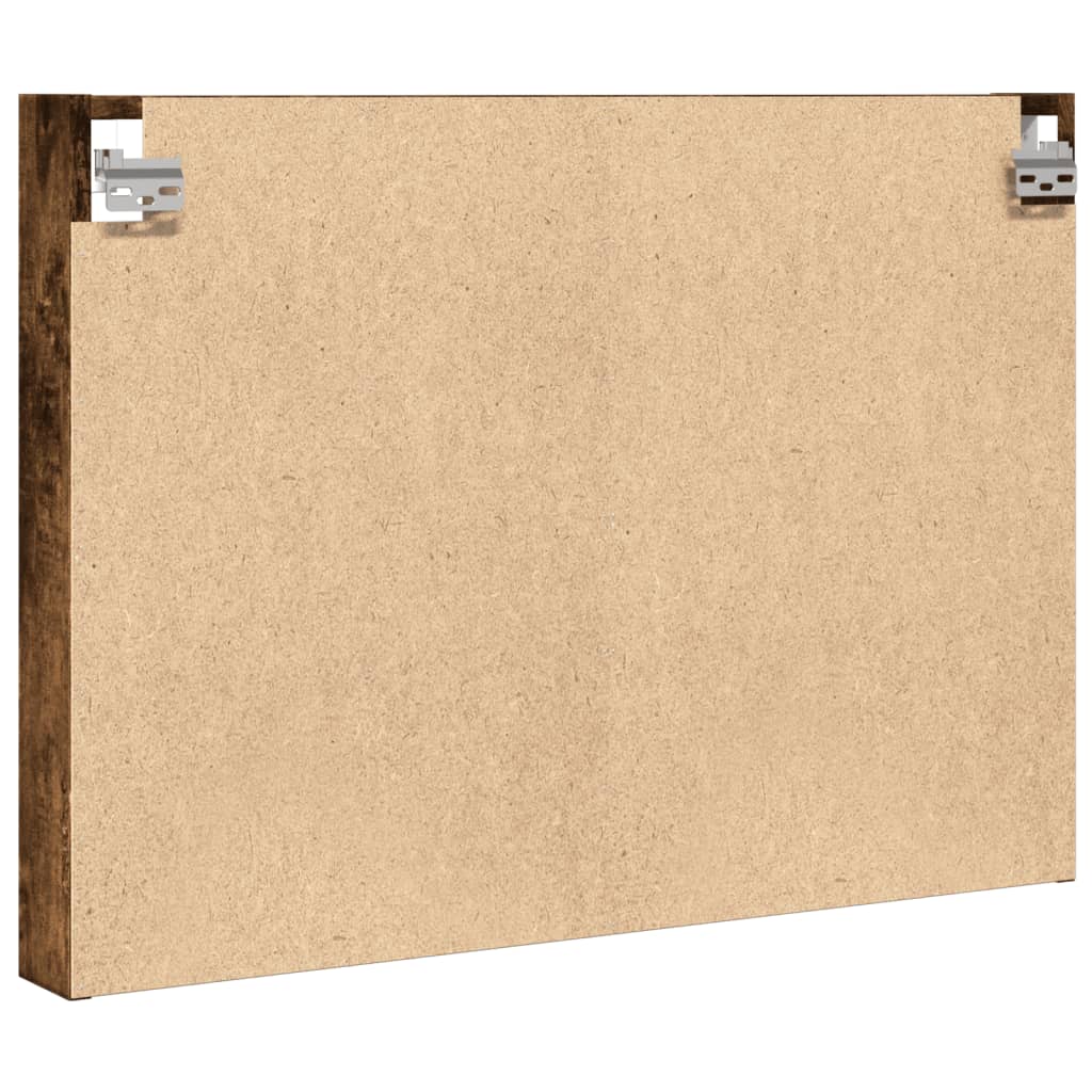 Armadietto Vetrina Rovere Fumo 80x8,5x58 cm Legno Multistrato 847958