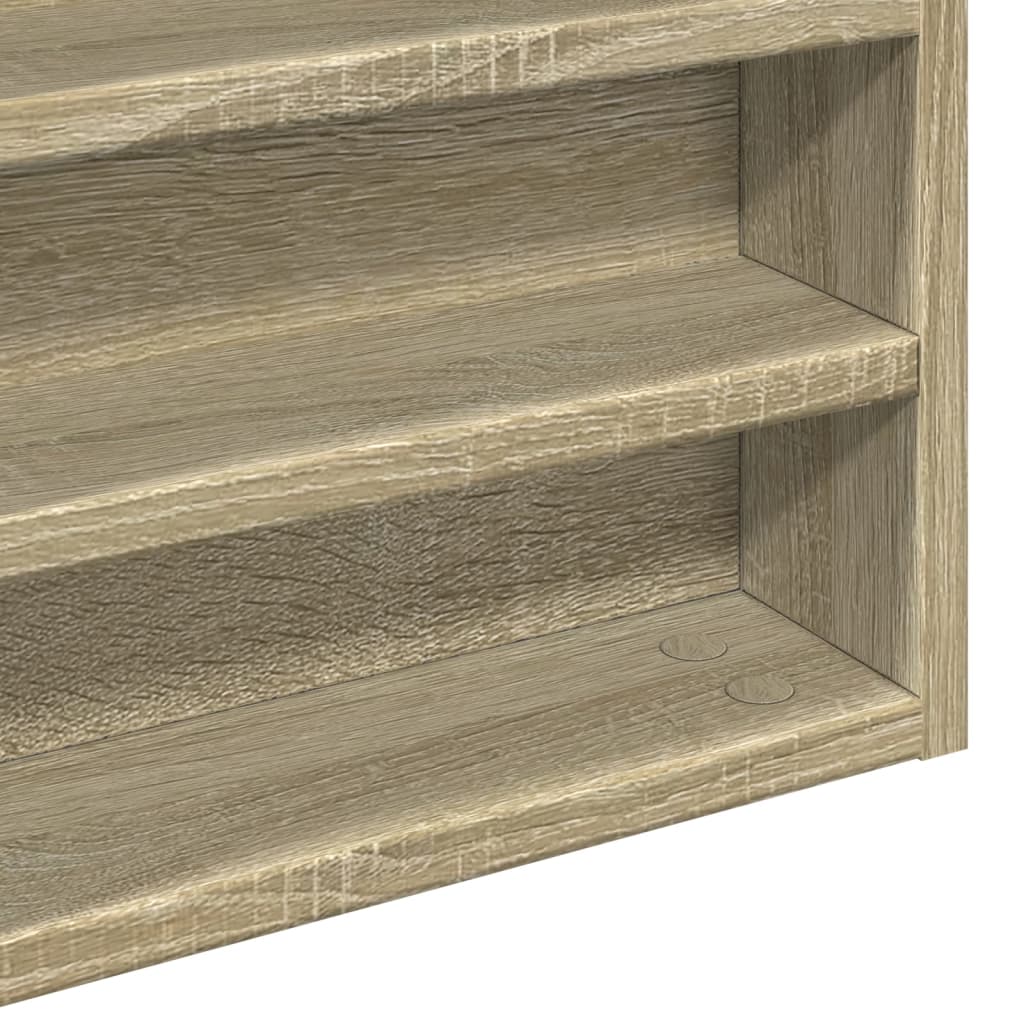 Armadietto Vetrina Rovere Sonoma 60x8,5x58 cm Legno Multistrato 847963