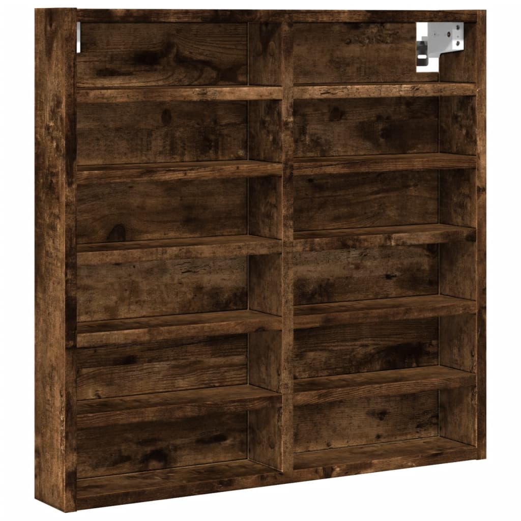 Armadietto Vetrina Rovere Fumo 60x8,5x58 cm Legno Multistrato 847965