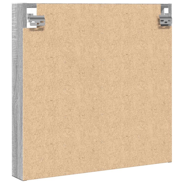 Armadietto Vetrina Grigio Sonoma 60x8,5x58 cm Legno Multistrato 847966