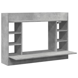 Scrivania a Parete Grigio Cemento 105x48x75cm Legno Multistrato 847971