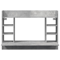 Scrivania a Parete Grigio Cemento 105x48x75cm Legno Multistrato 847971