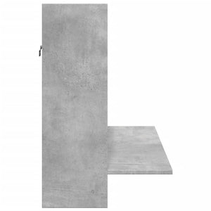 Scrivania a Parete Grigio Cemento 105x48x75cm Legno Multistrato 847971