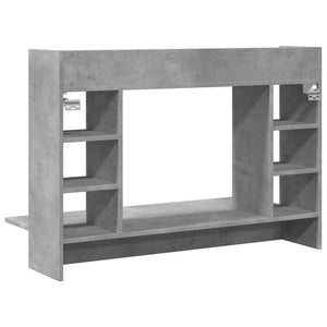 Scrivania a Parete Grigio Cemento 105x48x75cm Legno Multistrato 847971