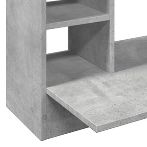 Scrivania a Parete Grigio Cemento 105x48x75cm Legno Multistrato 847971