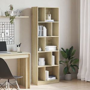 Libreria Rovere Sonoma 57x28,5x174 cm in Legno Multistrato 847991