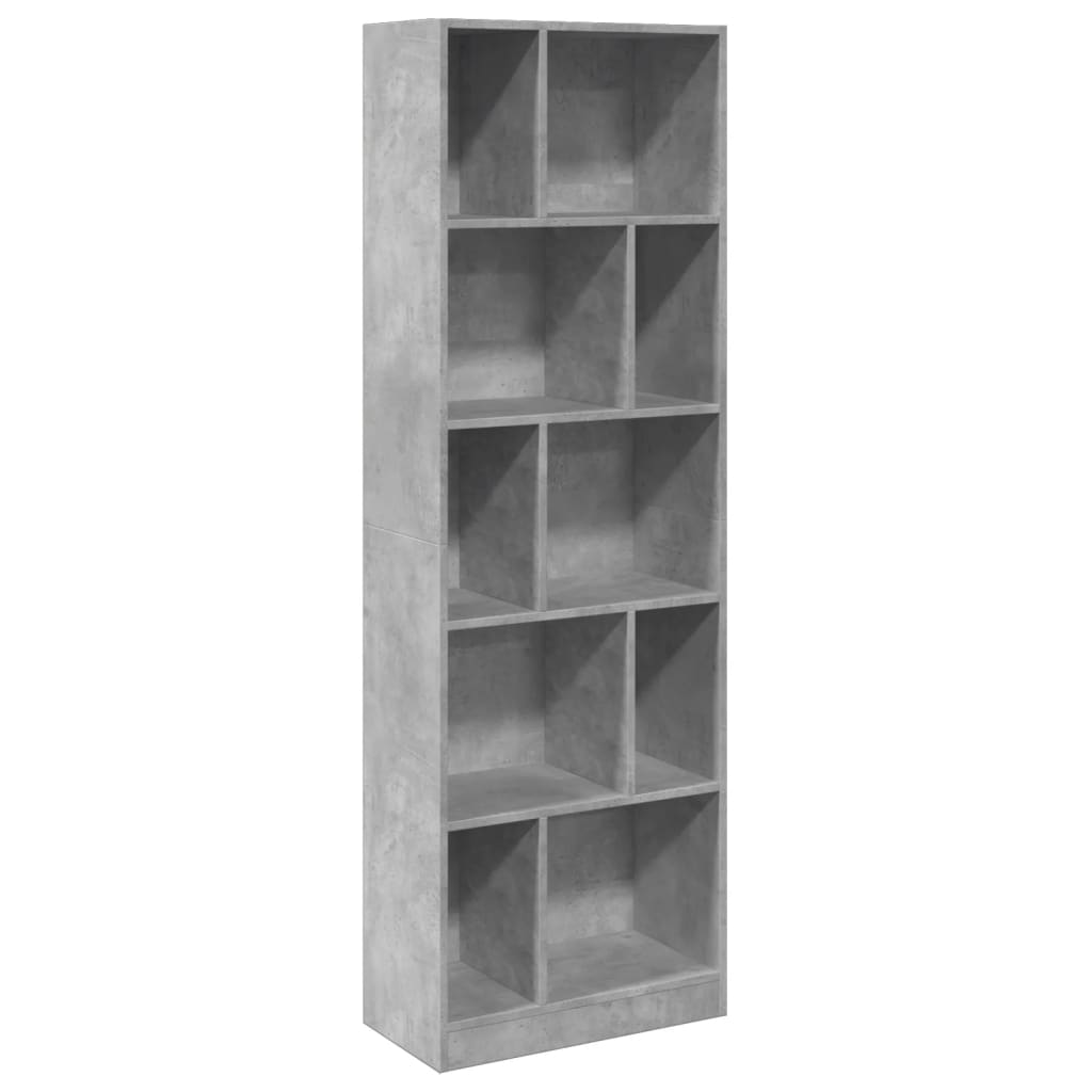 Libreria Grigio Cemento 57x28,5x174 cm in Legno Multistrato 847992