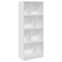 Libreria Bianca 57x28,5x141 cm in Legno Multistrato 847996