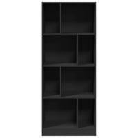 Libreria Nera 57x28,5x141 cm in Legno Multistrato 847997