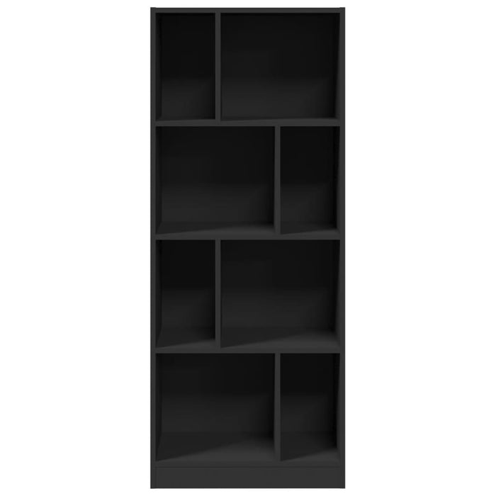 Libreria Nera 57x28,5x141 cm in Legno Multistrato 847997