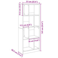 Libreria Rovere Sonoma 57x28,5x141 cm in Legno Multistrato 847998