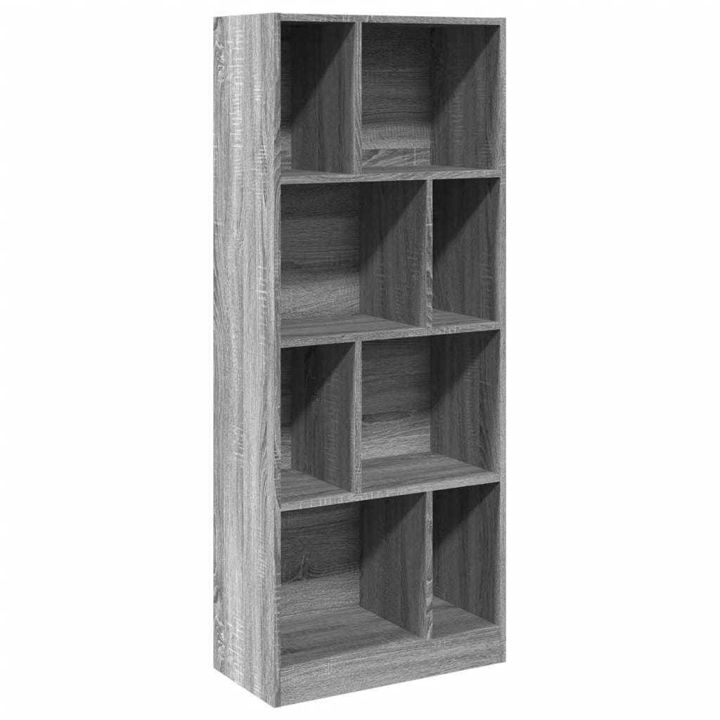 Libreria Grigio Sonoma 57x28,5x141 cm in Legno Multistrato 848001