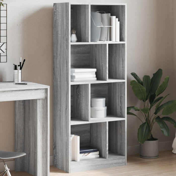 Libreria Grigio Sonoma 57x28,5x141 cm in Legno Multistrato 848001