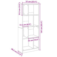 Libreria Rovere Marrone 57x28,5x141 cm in Legno Multistrato 848002