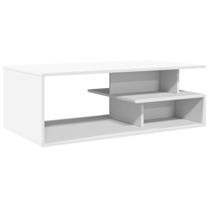 Tavolino da Salotto Bianco 102x55x35 cm in Legno Multistrato 848010