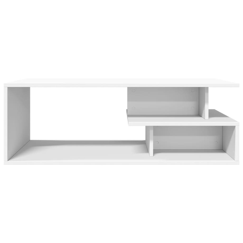 Tavolino da Salotto Bianco 102x55x35 cm in Legno Multistrato 848010