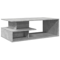 Tavolino Salotto Grigio Cemento 102x55x35 cm Legno Multistrato 848013