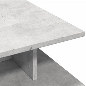 Tavolino Salotto Grigio Cemento 102x55x35 cm Legno Multistrato 848013