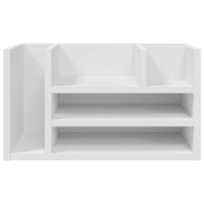 Organizer da Scrivania Bianco 44,5x24x25 cm Legno Multistrato 848038