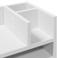 Organizer da Scrivania Bianco 44,5x24x25 cm Legno Multistrato 848038