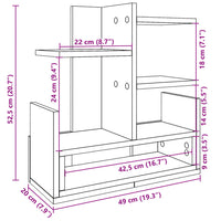 Organizer per la Scrivania Bianco 49x20x52,5 cm in Multistrato 848073