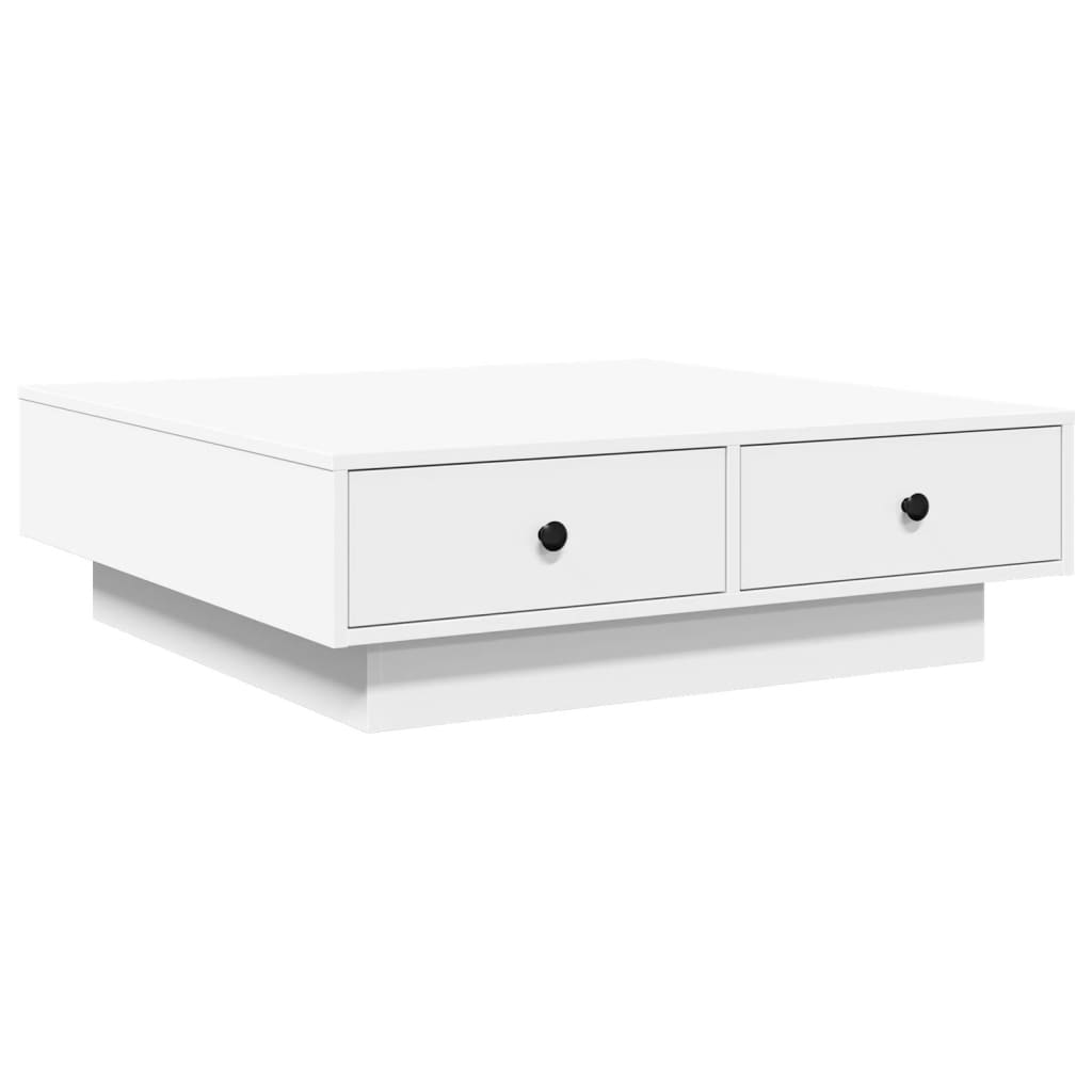 Tavolino da Salotto Bianco 90x90x28 cm in Truciolato 848087