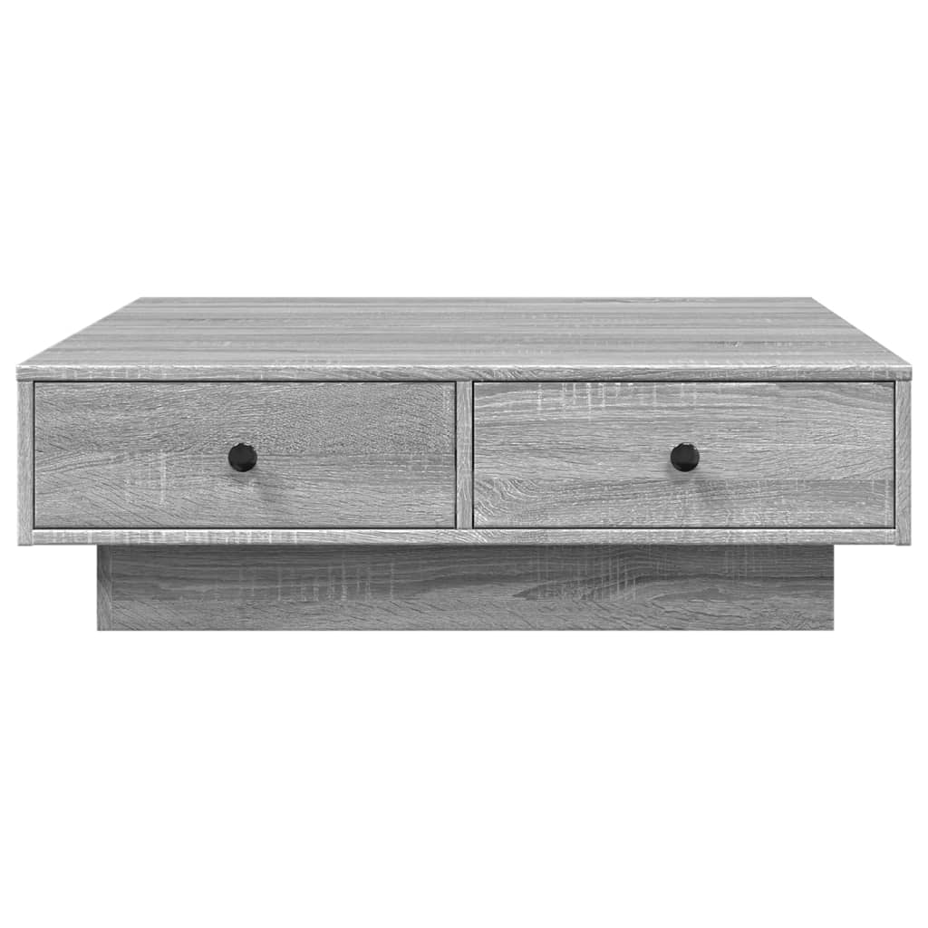 Tavolino da Salotto Grigio Sonoma 90x90x28 cm Legno Multistrato 848092