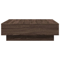 Tavolino da Salotto Rovere Marrone 90x90x28cm Legno Multistrato 848093