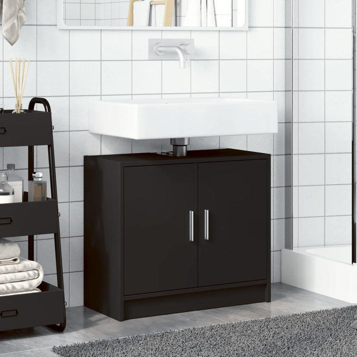 Mobile Lavabo Nero 63x29x55 cm in Truciolato 848095