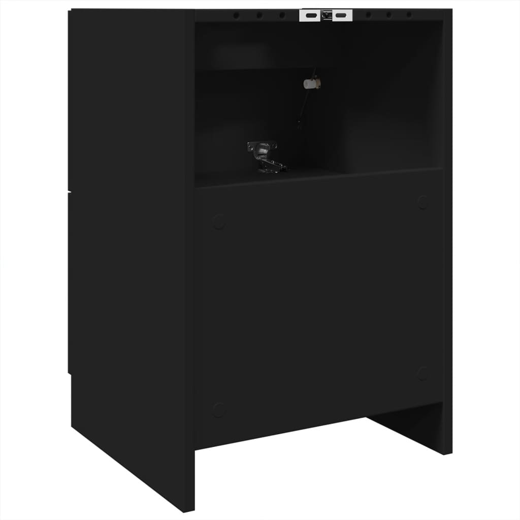 Mobile Lavabo Nero 80x33x60 cm in Legno Multistrato 848102