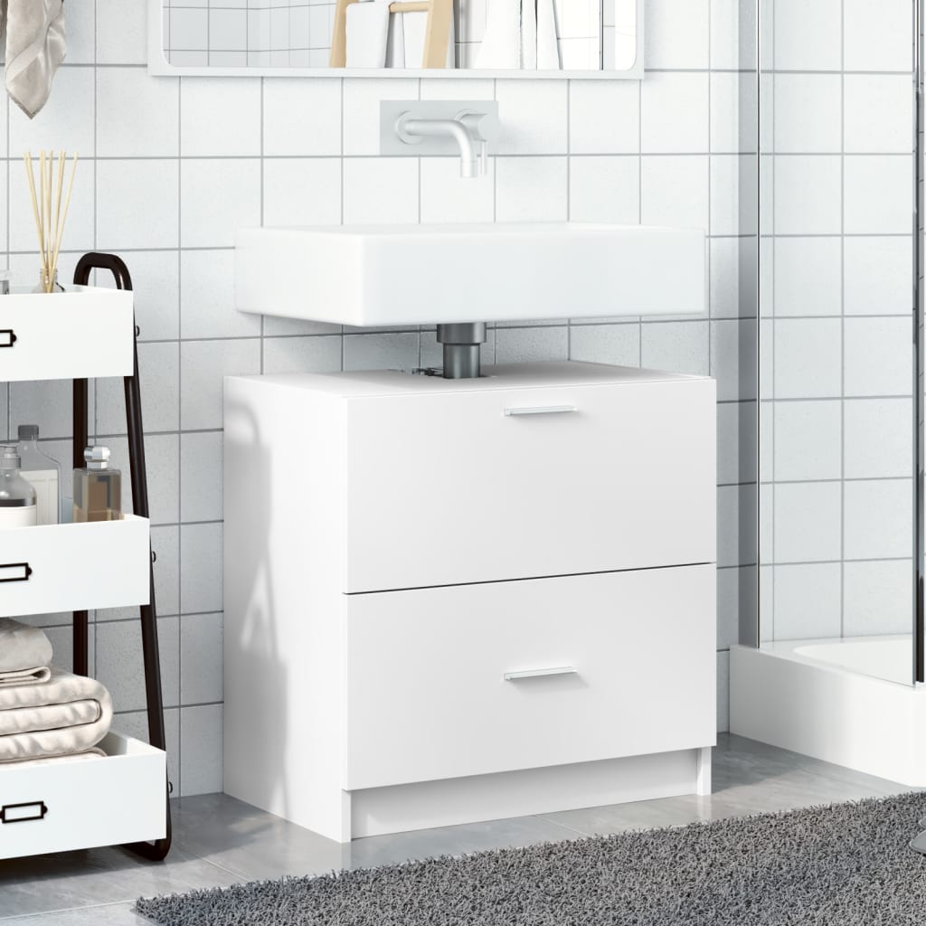 Mobile Lavabo Bianco 59x37x59 cm in Truciolare 848108