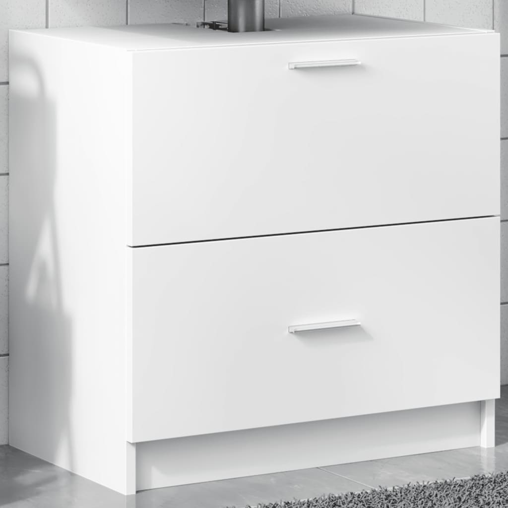 Mobile Lavabo Bianco 59x37x59 cm in Truciolare 848108