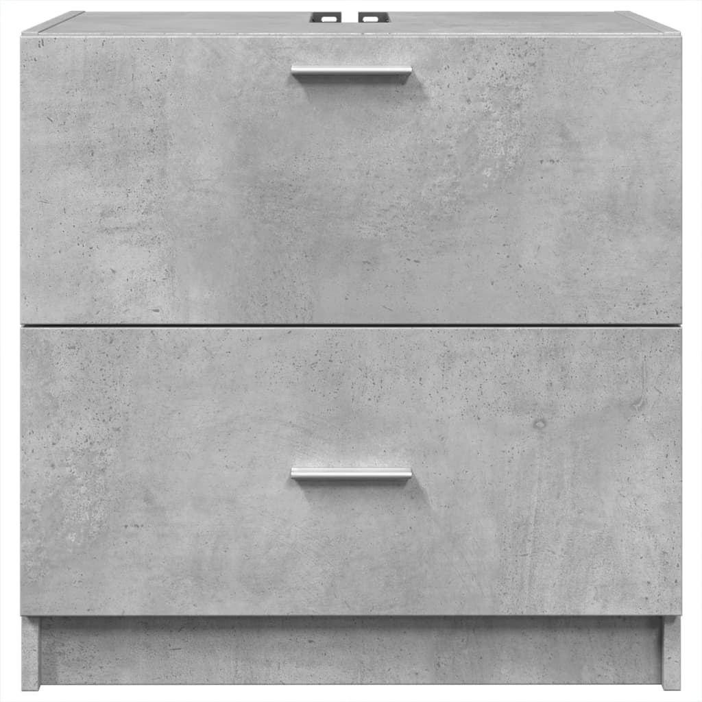 Mobile Lavabo Grigio Cemento 59x37x59 cm in Truciolare 848111