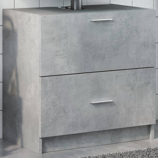 Mobile Lavabo Grigio Cemento 59x37x59 cm in Truciolare 848111