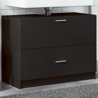 Mobile Lavabo Nero 78x37x59 cm in Truciolare 848116