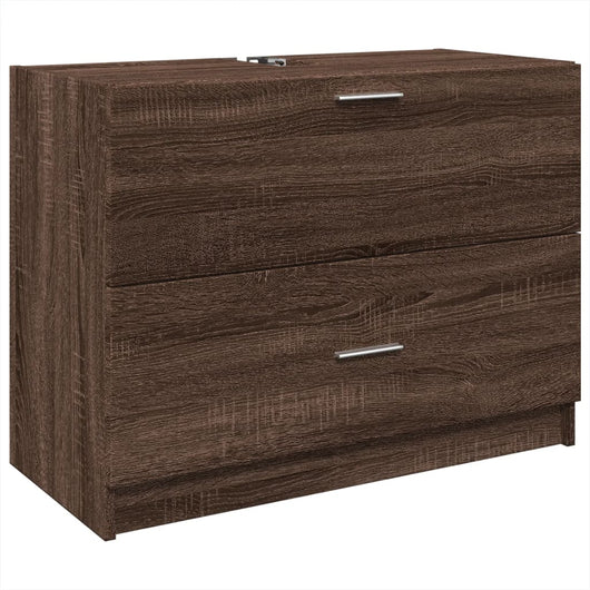 Mobile Lavabo Rovere Fumo 78x37x59 cm in Truciolare 848121