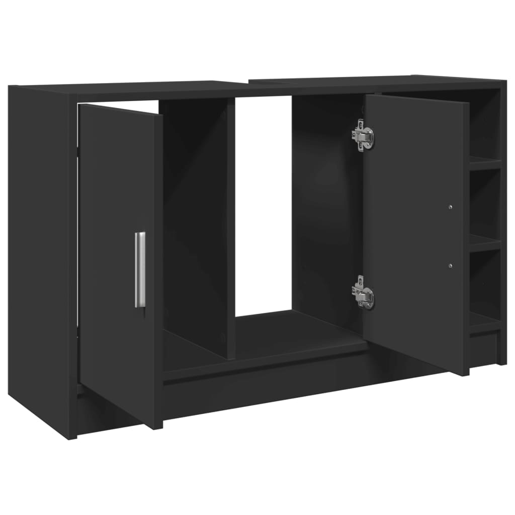 Mobile Lavabo Nero 90x29x55 cm in Truciolato 848123