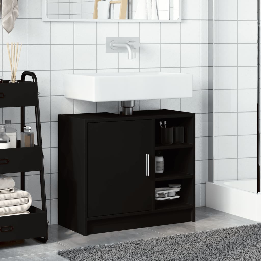 Mobile Lavabo Nero 63x29x55 cm in Truciolato 848130