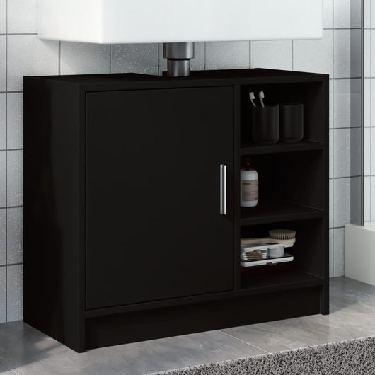 Mobile Lavabo Nero 63x29x55 cm in Truciolato 848130