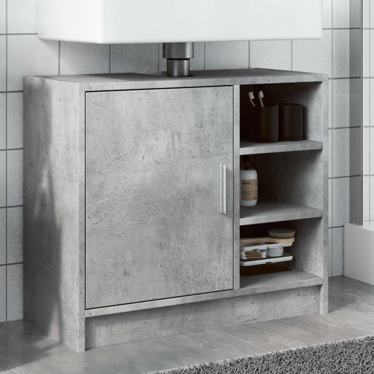 Mobile Lavabo Grigio Cemento 63x29x55 cm in Legno Multistrato 848132