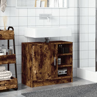 Mobile Lavabo Rovere Fumo 63x29x55 cm in Legno Multistrato 848133