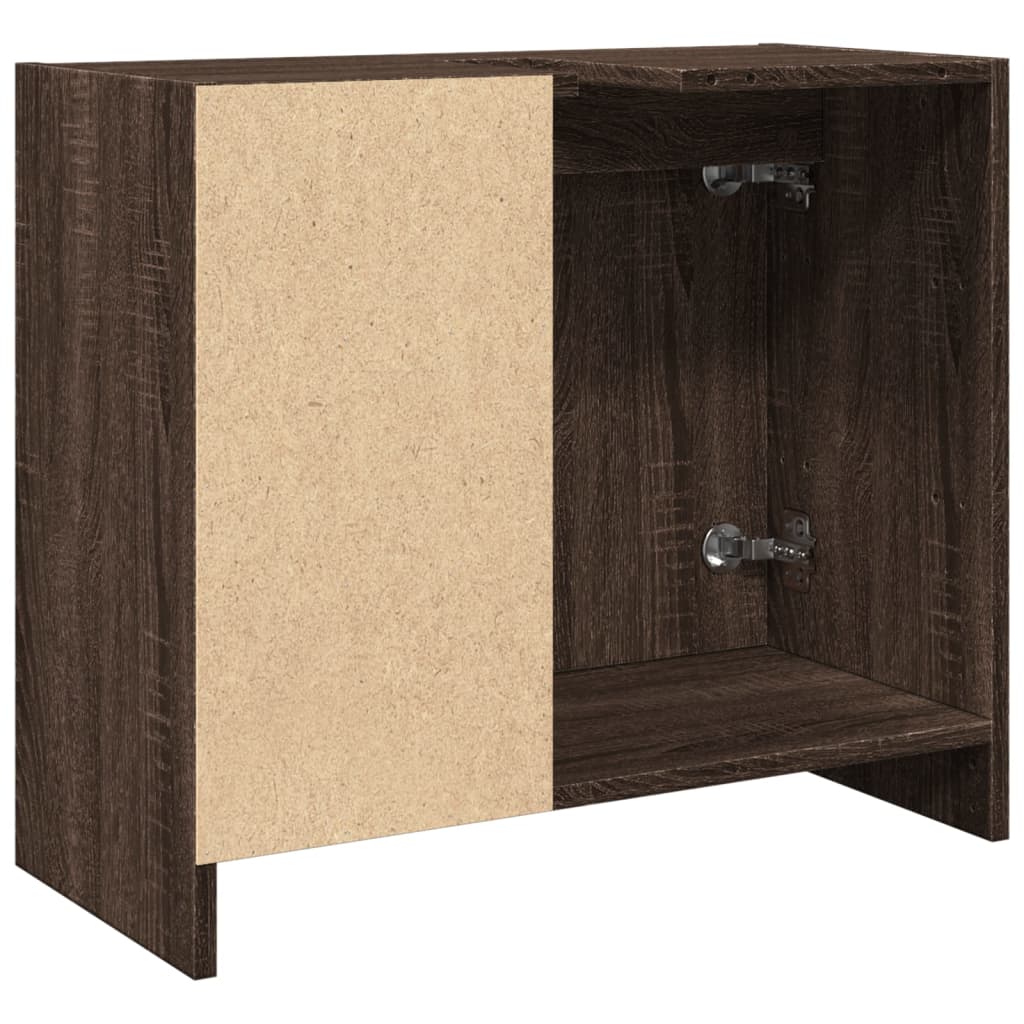 Mobile Lavabo Rovere Fumo 63x29x55 cm in Truciolare 848135