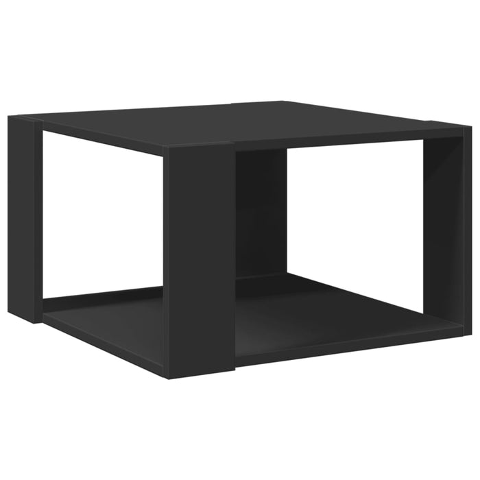 Tavolino da Salotto Nero 51,5x51,5x30 cm in Legno Multistrato 848137